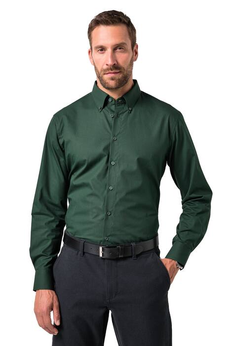 Košile JP1880, dlouhé rukávy, drobný potisk, límeček s knoflíky, Modern střih, do 8XL