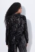 Camicia con paillettes, collo da camicia e maniche lunghe