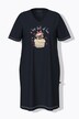 Bigshirt, platzierter Druck, V-Ausschnitt, Halbarm