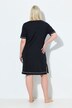 Bigshirt, platzierter Druck, V-Ausschnitt, Halbarm