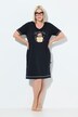 Bigshirt, platzierter Druck, V-Ausschnitt, Halbarm