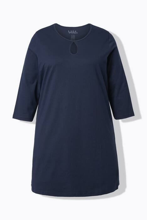 Longshirt, A-lijn, ronde hals, 3/4-mouwen