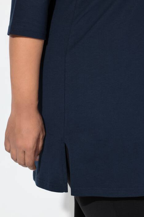 Longshirt, A-lijn, ronde hals, 3/4-mouwen