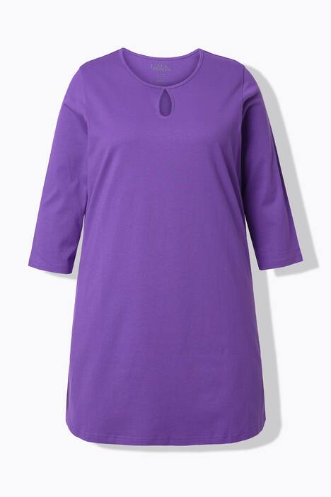 Longshirt, A-lijn, ronde hals, 3/4-mouwen
