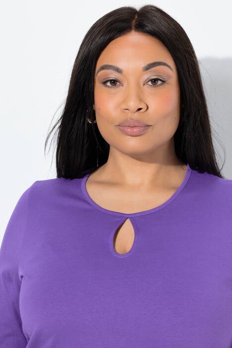 Longshirt, A-lijn, ronde hals, 3/4-mouwen