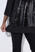 Blouse van chiffon, pailletten, A-lijn, V-hals, 3/4-mouwen