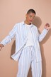 Overhemdblouse, boxy model, crêpe, strepen
