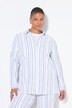 Overhemdblouse, boxy model, crêpe, strepen