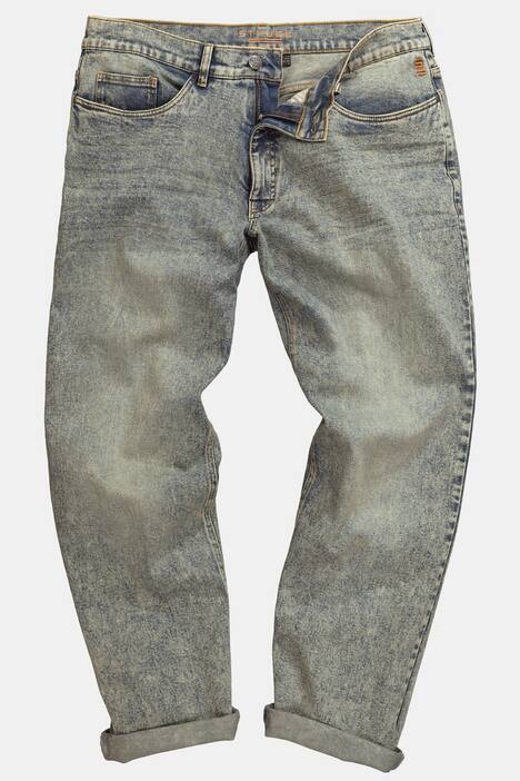 STHUGE Jeans, Dirty Denim, 5-Pocket, tapered Loose Fit, bis 72