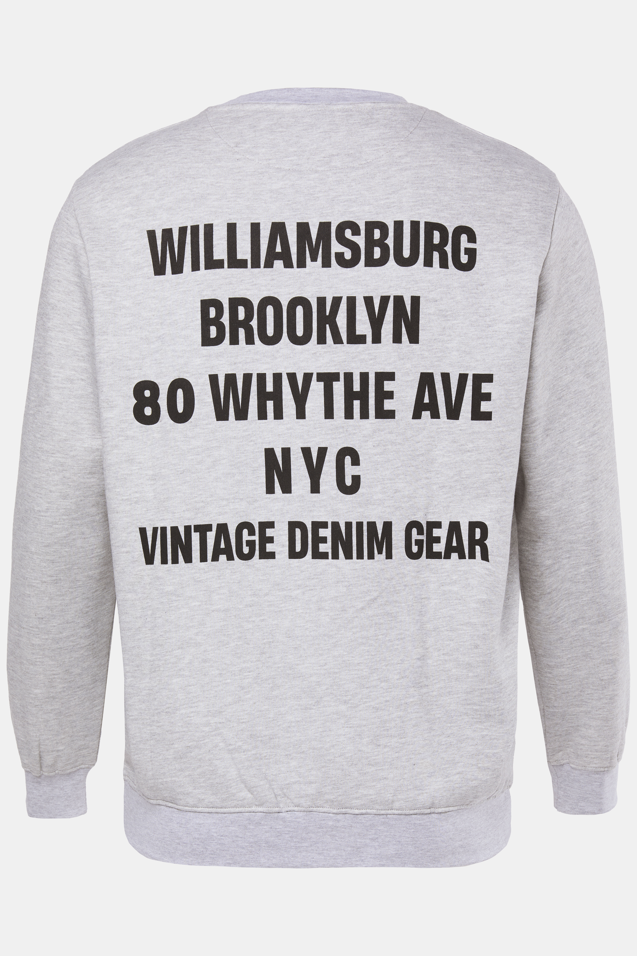 Men+ sweatshirt, print på ryggen, op til str. 8 XL