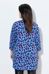 Camiseta, forma en A, estampado de leopardo de color, manga 3/4