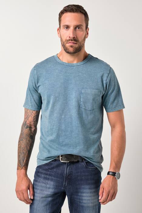 JP 1880 T-shirt, kortærmet, Vintage look, brystlomme, op til 8 XL