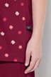 Pyjamas, blomstermønster, broderi, rund hals, korte ærmer