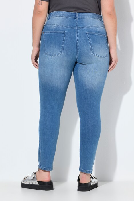 Vaqueros Irma, Slim Fit, estampado por toda la prenda, 5 bolsillos
