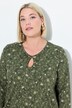 Lang T-shirt, A-form, rund halsudskæring, 3/4-lange ærmer