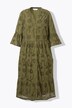 Robe maxi à volants. Manches 3/4 et broderie ajourée