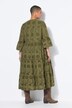 Robe maxi à volants. Manches 3/4 et broderie ajourée