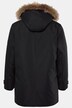 Men+ funktionel parka, hætte med kunstpels, op til 8XL