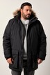 Men+ funktionel parka, hætte med kunstpels, op til 8XL