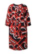 Šaty, grafický potisk, tunikový výstřih, 3/4 rukváy
