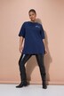 T-shirt oversize, imprimé léopard dans le dos