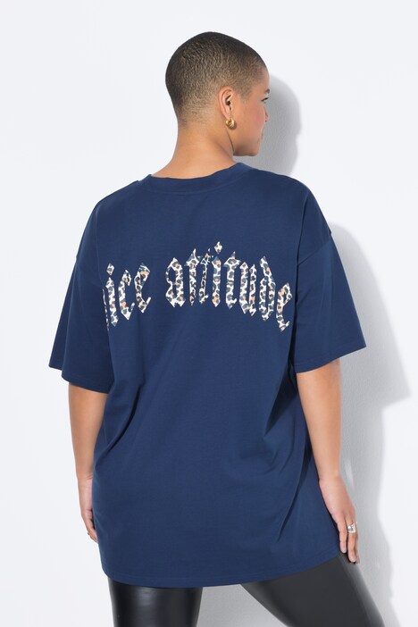 T-Shirt, oversized, Leo auf dem Rücken