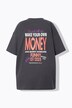 T-shirt oversize, imprimé à message