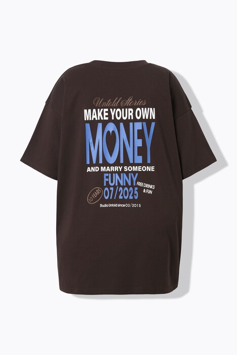 T-shirt oversize, imprimé à message