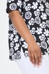 T-shirt à fleurs, coupe évasée. Encolure V et manches courtes