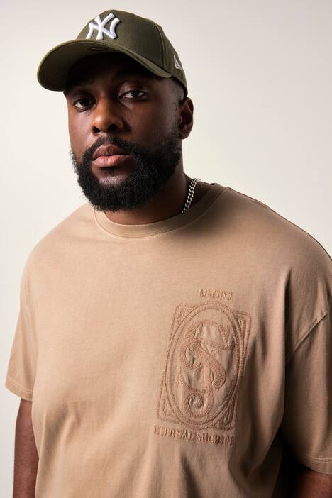 STHUGE T-Shirt, Halbarm, oversized, Brustprint, bis 8 XL
