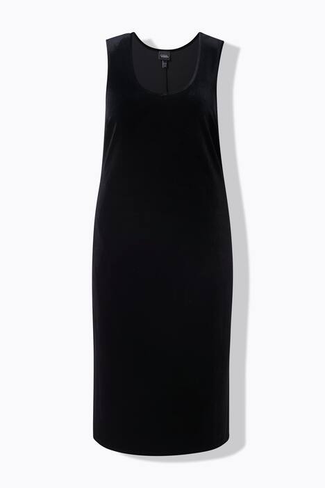 Cocktail-Midikjole, pailletter, rund hals, 3/4-ærmer