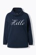 HELLO classic fit stand-up collar sweatshirt