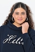 HELLO classic fit stand-up collar sweatshirt