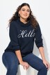 HELLO classic fit stand-up collar sweatshirt