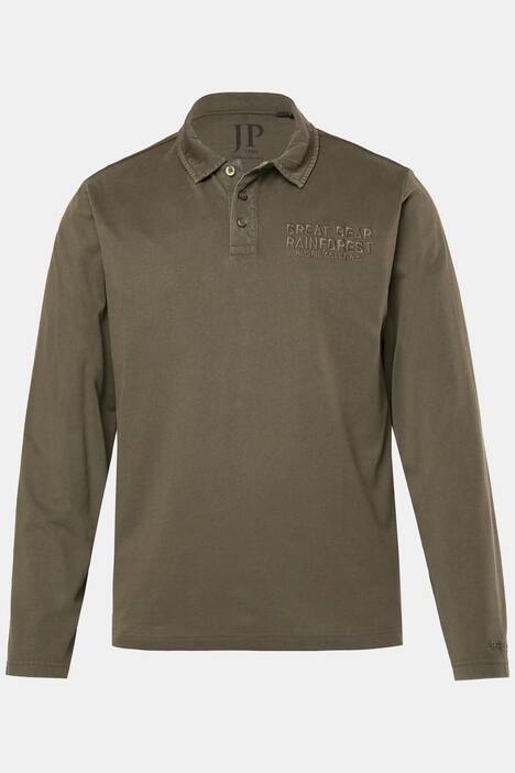 JP1880-pikeepaita, pitkät hihat, brodeeraus rinnassa, suurin koko 8XL