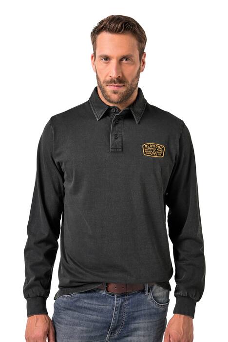 Polokošile JP1880, dlouhé rukávy, nášivka, vintage vzhled, do 8XL