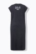 Robe midi en jersey, imprimé à message et coupe oversize