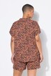 Maglia dal taglio oversize in mussola con stampa leopardata