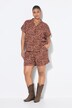 Maglia dal taglio oversize in mussola con stampa leopardata