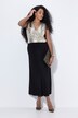 Robe maxi sans manches à col en V, broderie et paillettes