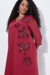 Vestido de punto, flores con lentejuelas, escote en V, manga 3/4