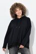 Hoodie, kanten zoom, A-lijn, capuchon, lange mouwen
