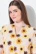 T-shirt, bloemen, tuniekhals, halflange mouwen, biologisch katoen