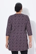 T-shirt long, coupe évasée, décolleté rond et manches 3/4