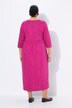 Jersey maxi-jurk, A-lijn, tuniekhals, 3/4-mouwen