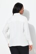 Blusa classica in raso con fiori, colletto da camicia e maniche lunghe