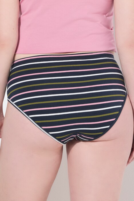 Culottes en coton bio. Lot de 2, rayures/uni