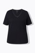 Satin Trimmed Ribbed Jersey Short Sleeve Tee