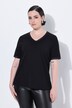 Satin Trimmed Ribbed Jersey Short Sleeve Tee