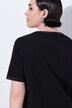 Satin Trimmed Ribbed Jersey Short Sleeve Tee
